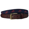 No27 Mens Lobster Leather Belt, Leather Tab and Buckle, Red