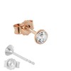 NKlaus Single Stud Earrings 925 Sterling Silver Rose Gold Plated