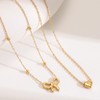 KSF Layered Initial Necklaces for Women Trendy, Bow Necklace 14K