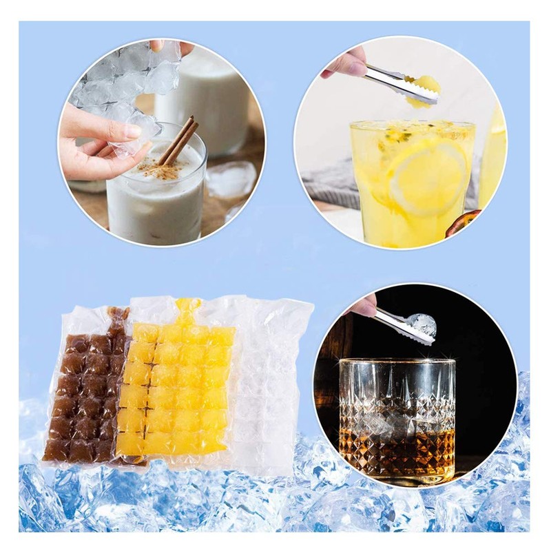 2 Pack 480 Ice Cubes Disposable Ice Bag Seal Ice