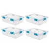 Sterilite Multipurpose 37 Quart Clear Plastic Under-Bed Storage Tote Bins