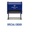 Special Order Self Inking Rubber Stamp (Blue Ink) - X-Large