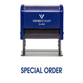 Special Order Self Inking Rubber Stamp (Blue Ink) - X-Large