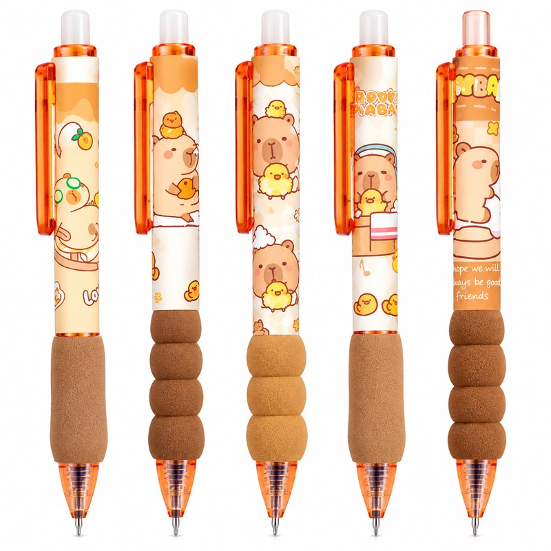 Capybara Erasable Gel Pens for Writing – Cute 0.5mm Refillable