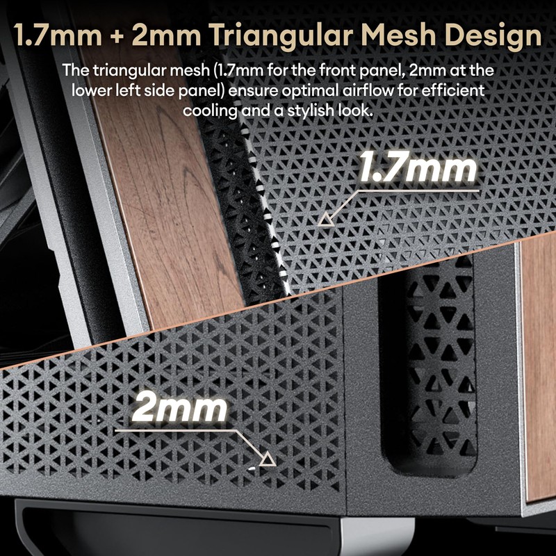Okinos Genuine Walnut Wood Micro ATX Case, MATX PC Case