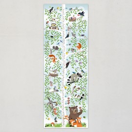 viilou Height Chart Poster Nursery Measuring Bars Baby Room Posters Measuring Charts Changing Room Illustration Tree Measuring Bar Forest Animals