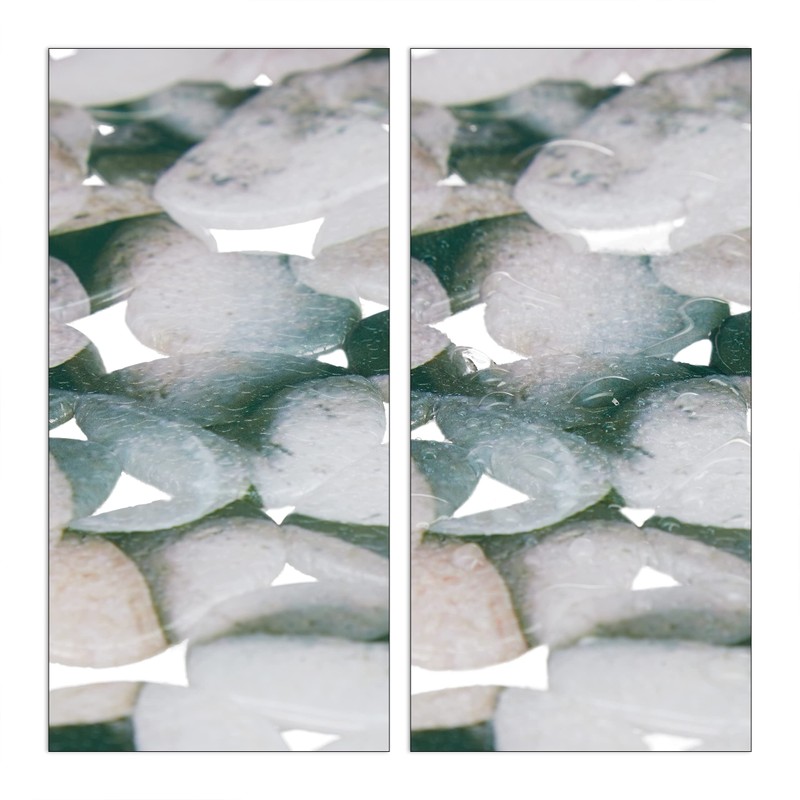 Relaxdays Bath Mat in Stone Look, Non-Slip Bath Mat with