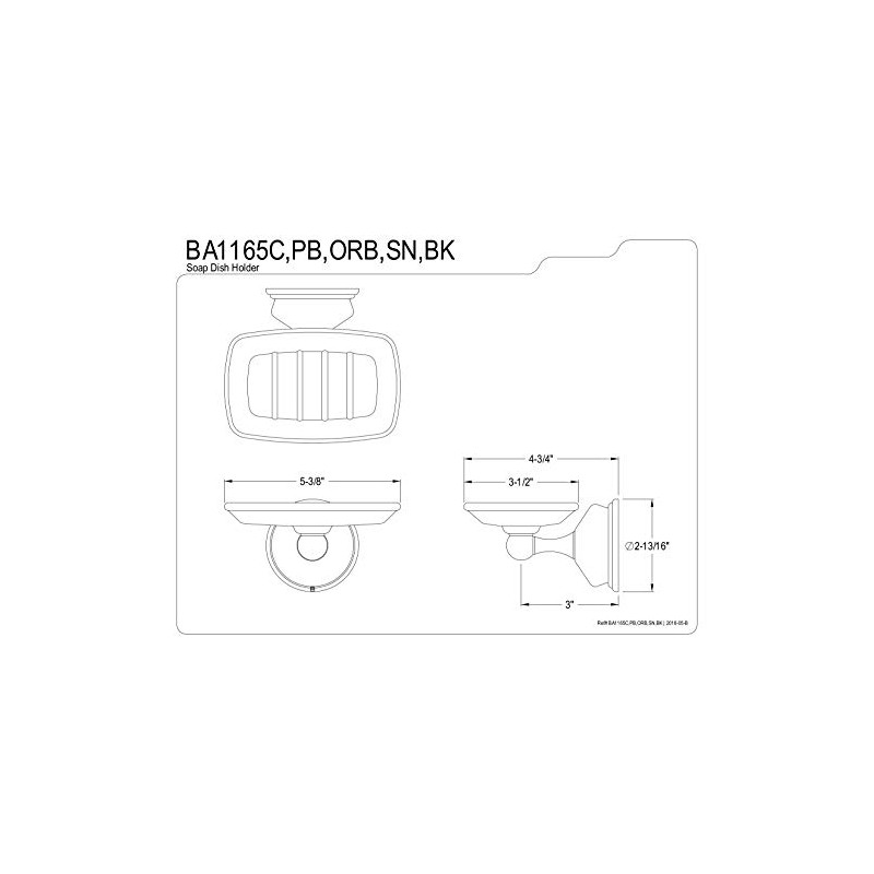 Kingston Brass BA1165PB Vintage Soap Dish, Polished Brass