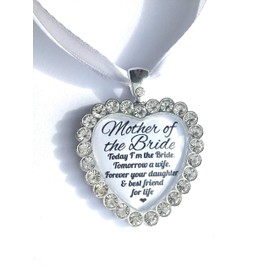 Mother Of The Bride Best Friend For Life Quote Bouquet Charm In Sparkling Diamanté Wedding Gifts And Accessories