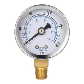 Hemobllo 1/8" 0-200 Psi 0-14 Bar Compressor Air Pressure Gauge