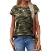 Alaroo Camo Tops for Women Trendy Camouflage Print Summer Fashion