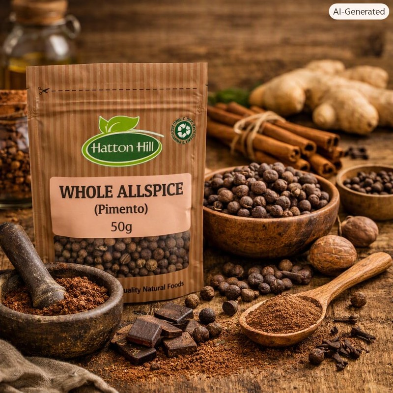 Allspice Berries Whole (Pimento) 100g by Hatton Hill