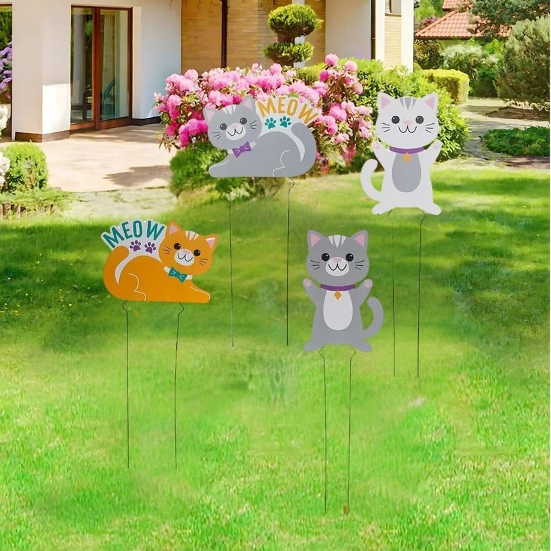 Cat Party Yard Sign Set