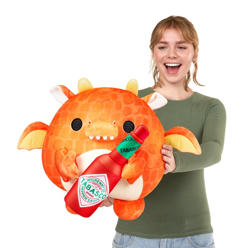 Snackles Series 1 Dragon (Tabasco), Surprise Medium Plush, Ultra Soft