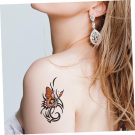 Minkissy 24sheets Temporary Flower Stickers Easy Apply Phoenix Peel off for Adult Parties