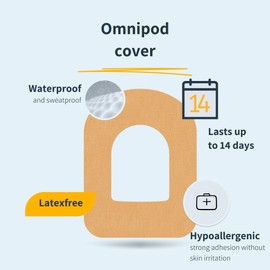 MySweetStitch | Patch for Omnipod Waterproof, Breathable and Skin-Friendly (25 Pieces) | Made in Germany | Outside Ø 95 x 72mm | Purple