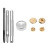 Trimming Shop 12mm 10pcs Gold S Spring Press Stud Snap
