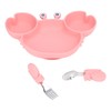 3pcs Toddler Divided Plate Set Silicone Baby Suction Plate Anti