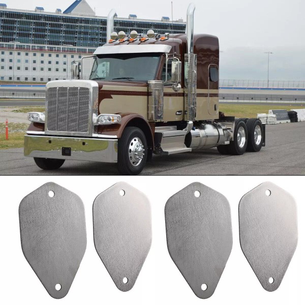 Unbranded 4X Stainless Steel Cab Roof Plates Horn Block Off Plates