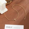 BBV Cross Necklace for Women Dainty 14K Gold Plated/Sterling Silver