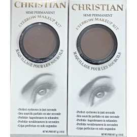 Christian Semi-Permanent Eyebrow  Makeup Kit, #2 SETS, DARK BROWN