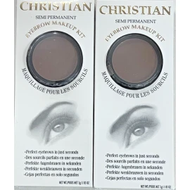 Christian Semi-Permanent Eyebrow  Makeup Kit, #2 SETS, DARK BROWN