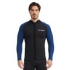 Lemorecn Wetsuit Top Men 3mm Neoprene Wetsuits Jacket Long Sleeve