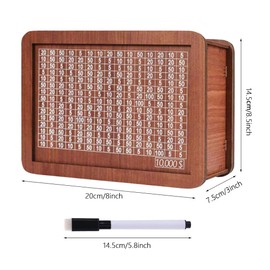2Pcs Wooden Savings Box Wooden Money Box with Acrylic Sheet Money Target and Numbers Wooden Cash Saver Money Box Adult Piggy Bank Money Box with Counter Money Saving Box with 10000 Dollars Target
