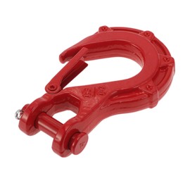 X AUTOHAUX Tractor Bucket Hooks 3/8" Front Tractor Accessories Bucket Grab Hook Metal 3.27"x4.92" Red 15 Ton