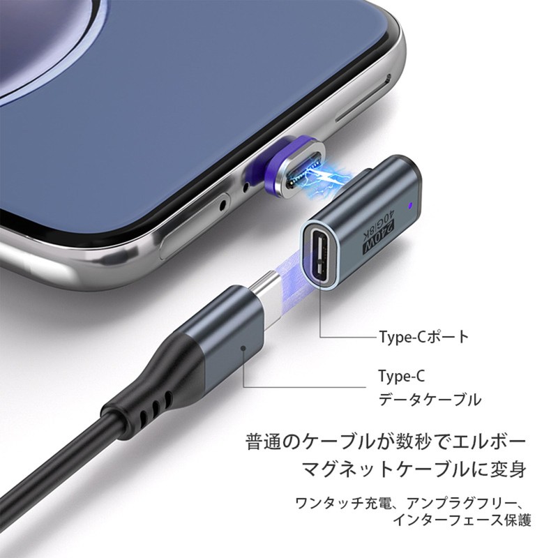 GLOWZEN USB C Magnet, 240W, Magnetic Adsorption Fast Charging, USB