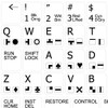 Commodore 128 Non-Transparent Keyboard Decals Black OR White Background (White