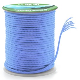 9KM DWLIFE 100% UHMWPE Braided Cord, 1.0mm Blue 100ft 350lb Hollow Rope for Hammock, Kite, Fishing, Climbing, Camping