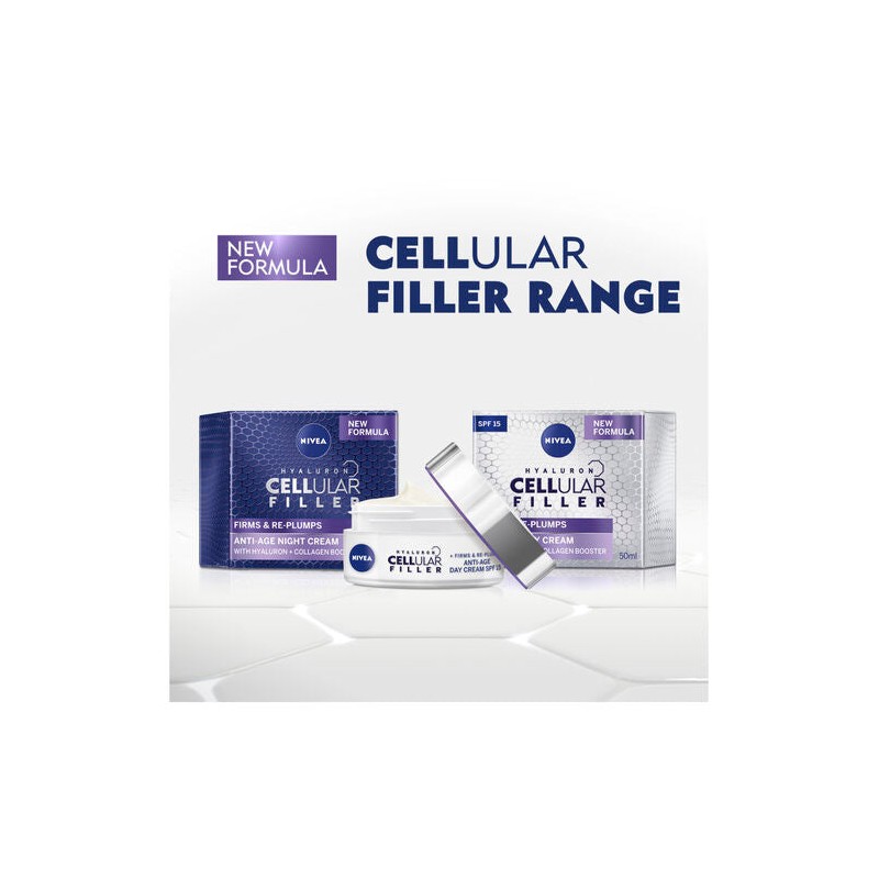 Nivea Hyaluron Cellular Filler Night Cream SPF15 50mL