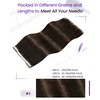 LaaVoo Tape in Hair Extensions Human Hair Natural Brown Hair