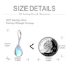 POPLYKE Tear Larimar Moonstone Leverback Earrings for Women Sterling Silver
