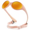 DUCO Bendable Oval Baby Sunglasses with Adjustable Strap UV400 Polarized