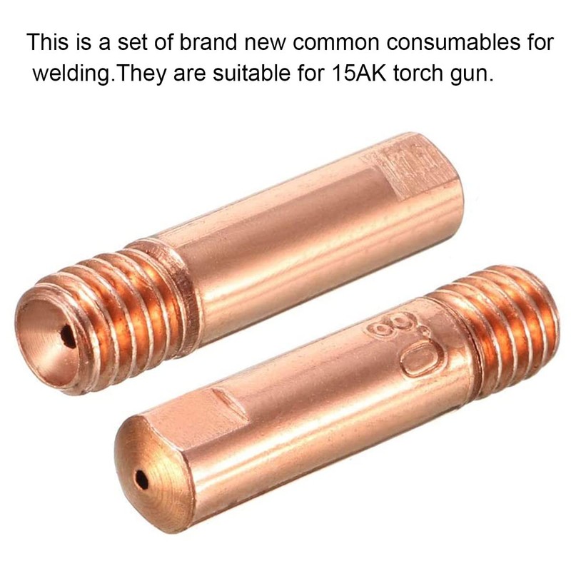 EATBALE 6Pcs MB15 15AK Contact Tip 0.8mm M6 & Tips
