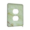 Light Green Onyx - Decor Double Switch Plate Cover Metal