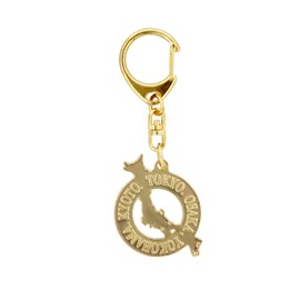 Daio Seisakusho Souvenir Tourist Spot Key Ring Metal Inbound Key Ring Lightweight Gift, Silver