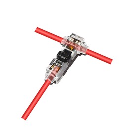Kuject 10pc Low Voltage Wire Connectors, T Tap 3 Way 1 Pin Splice Wire Connectors, Quick Solderless Wire Connector for Automotive, Led Strip, Landscaping, 18-24AWG