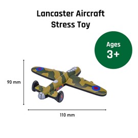 Lancaster Bomber Aircraft Fidget Toy - Squishy Foam Stress Reliever - Iconic Dambusters Plane Aviation gift for adults and kids