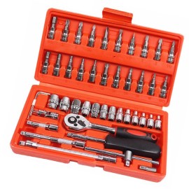 Unbranded Ratchet Socket Wrench Set Mechanic Hand Tool Kit With Case Multifunction ETAL