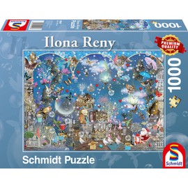 Schmidt | Ilona Reny: Blue Skies of Christmas (1,000 pieces) | Jigsaw Puzzle | Ages 12+