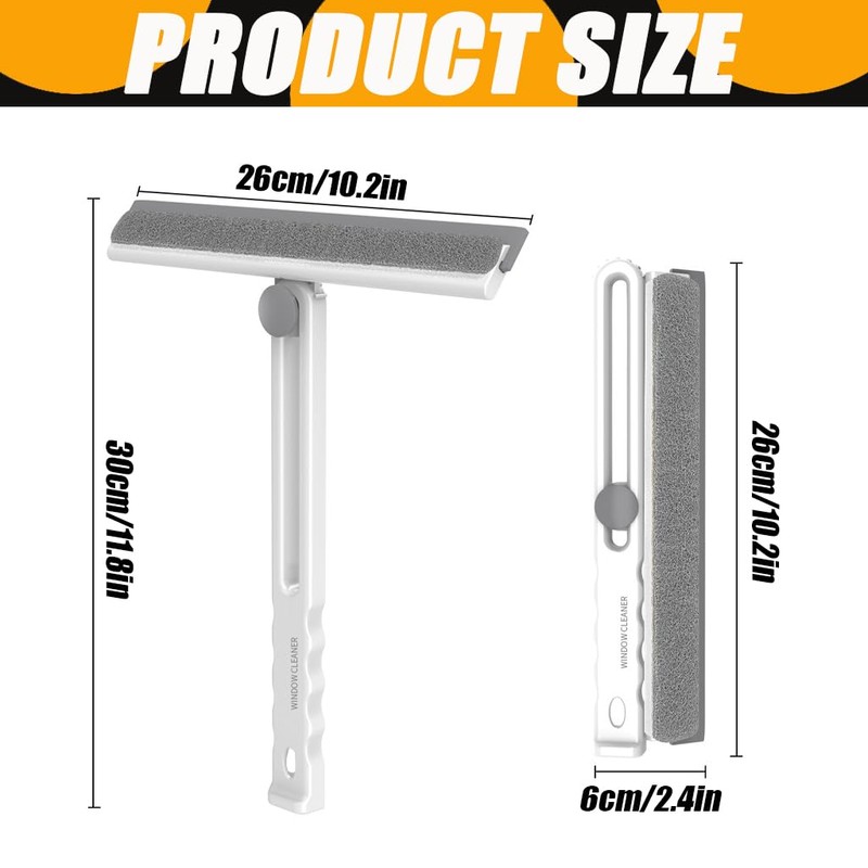Shower Scraper - Foldable 360° Rotating Glass Cleaning Tool -