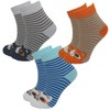 3 Pairs of Cat Printed Ankle Socks - Unisex Cat
