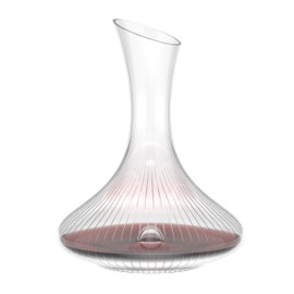 Wine Decanter Aerator Carafe, Wine Decanter with vertical stripe design, Hand Blown 100% Lead-free Crystal Glass, Wine Hand-held Aerator, Wine Gifts, Wine Accessories (Wine Decanter)