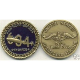USS HADDO SSN-604 NAVY SUBMARINE SERVICE CHALLENGE COIN
