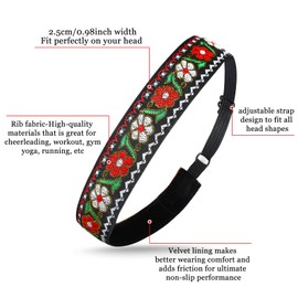 Sintege 8 Pcs Woman Adjustable Headband Non Slip Velvet Lined Hairband Solid Color Boho Headband for Women Elastic Fabric Adjustable Headband Sport Yoga Work Makeup Headband Stylish Hairband