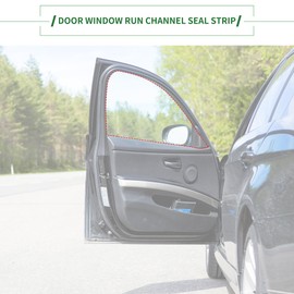Motoforti Door Window Run Channel Seal, Weatherstrip Glassrun Channel Seal Strip, for Nissan Frontier 1997-2004, Rubber, Front Right, No.808302S400, Black, 1 Pc
