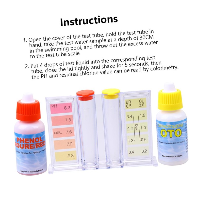 Kisangel 1set Pool Test Reagent for Accurate Spa Water Chemistry
